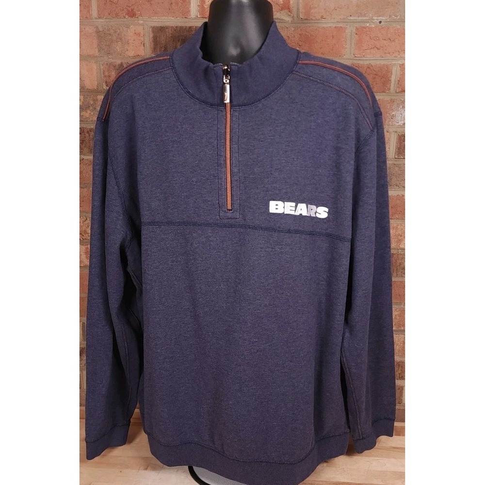Tommy Bahama Reversible Chicago Bears NFL 1/4 Zip 3XL Pullover Sweater